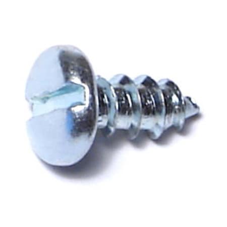 Midwest Fastener Sheet Metal Screw, #8 x 3/8 in, Zinc Plated Steel Pan Head Slotted Drive, 60 PK 62341